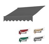 Toile De Rechange for Auvent, (Cadre Non Inclus) Tissu De Remplacement for Auvent, Polyester Haute Densité, Toile D'auvent Store Banne for Patio, Terrasse Ou Jardin Imperméable(Gray,(12x10ft)3.6x3m)
