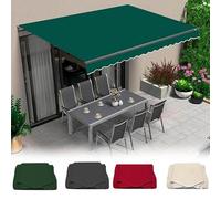 Toile De Rechange for Extérieur Store Banne,Toile De Canopée Fenêtre Porte Couverture D'auvent,Tissu imperméable et indéchirable,Cadre Non Inclus,Vert,(13x10ft) 4x3m