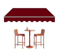 Toile de rechange imperméable de 3 x 2,4 m pour porte de terrasse extérieure, marquise durable en rouge vin, parfait pour accessoires d'auvent