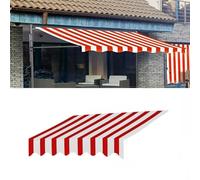 Toile de rechange imperméable de qualité supérieure 180 g/m² - Résistant aux UV - Rouge et blanc - 235 cm - Pour pergola, terrasse, plage