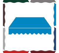 Toile de rechange imperméable durable pour auvent de 25 m - 3 x 1,5 mAh - Pour fenêtres et portes - Vert/rouge/gris