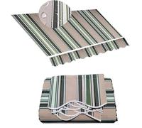 Toile de rechange imperméable et anti-UV pour auvent rétractable - 2,4 m à 6,1 m - Pour terrasse, cour, terrasse, kaki (4,5 x 4 m)