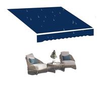 Toile de rechange imperméable et résistante aux UV pour auvent - Extensible de 200 à 600 cm - Idéal pour extérieur - 300 x 250 cm - Bleu marine
