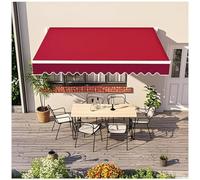 Toile de rechange imperméable et rétractable pour auvent de terrasse d'extérieur - Toile en polyester - Rouge - 250 x 150 cm
