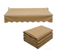 Toile de Rechange imperméable et rétractable pour auvent de terrasse, Dimensions : L 2 à 6 m, l 1,5 à 4 m. Protection Solaire idéale pour Balcon, café, Jardin ou terrasse.