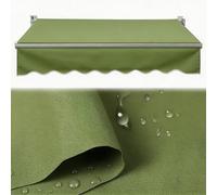Toile de Rechange imperméable et rétractable pour auvent de terrasse, Dimensions : L 2 à 6 m, l 1,5 à 4 m. Protection Solaire idéale pour Balcon, café, Jardin ou terrasse.