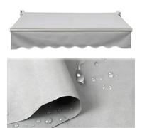Toile de Rechange imperméable et rétractable pour auvent de terrasse, Dimensions : L 2 à 6 m, l 1,5 à 4 m. Protection Solaire idéale pour Balcon, café, Jardin ou terrasse.