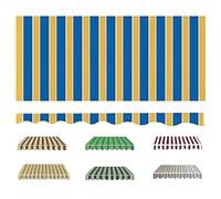 Toile de rechange imperméable et rétractable pour auvent de terrasse - Sans cadre - Bleu - 400 x 150 cm - Pour une protection solaire ultime