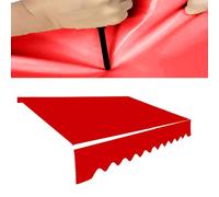 Toile de rechange imperméable et rétractable pour auvent extérieur - 30 x 3 m - Pour terrasse, véhicule récréatif, abri - En PVC (rouge, 4 x 3 m) - et polyvalente