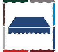 Toile de rechange imperméable pour auvent de 25 m - 3,5 x 2 m - Avec fenêtre - Disponible en vert, rouge, gris foncé