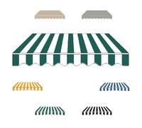 Toile de rechange imperméable pour auvent de terrasse - 3,5 x 3 m - Vert - Protection UV et pare-soleil - Pour balcon (4 x 3 m)