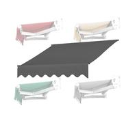 Toile de rechange imperméable pour auvent de terrasse, cour et jardin - Gris - 3,5 x 2 m - Pare-soleil extérieur