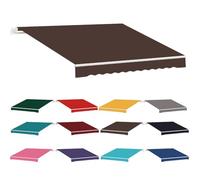 Toile de rechange imperméable pour auvent de terrasse ou de jardin - 245 x 210 cm - Noir/gris/marron