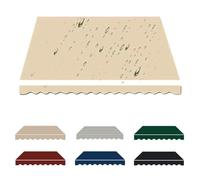 Toile de rechange imperméable pour auvent d'extérieur - 3,5 m, 4,5 m, 5 m - Pour terrasse et balcon - Cadre non inclus - Camel 3 x 2 m