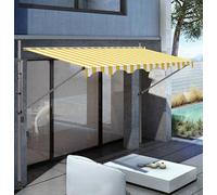 Toile de rechange imperméable pour auvent d'extérieur, 4,5 x 2,5 m, résistant à la déchirure et au soleil avec cantonnière - Accessoire durable pour auvent d'extérieur - Accessoire d'auvent durable