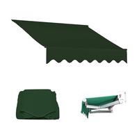 Toile de rechange imperméable pour auvent extérieur, 3,6 x 3 m, toile verte pour terrasse, balcon et jardin