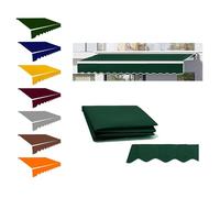 Toile de rechange imperméable pour auvent rétractable - 350 x 300 cm - En polyester - Pour balcon - Vert - 3 x 2 m - Solution d'ombrage durable pour extérieur