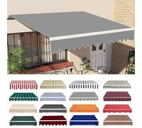Toile de Rechange imperméable pour auvent rétractable de terrasse - 100% Polyester 280 g - Bâche pour fenêtres, Portes, terrasses, marchés - Pare-Soleil (7 x 2 m)