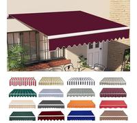Toile de Rechange imperméable pour auvent rétractable de terrasse - Bâche en Polyester 280 g pour Portes, fenêtres, vérandas et terrasses - 6 x 5 m (20 x 16 pi) - Couleur B