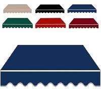 Toile De Rechange Imperméable pour Auvent Rétractable De Terrasse - Protection Solaire De 2 à 6 M, Verte, 365 X 300 Cm - Solution Idéale pour Aménager Un Abri Extérieur. Navy Blue 20x16ft/600x500cm
