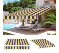 Toile de rechange imperméable pour auvents de patio de 3 x 2,4 m - Couverture de pare-soleil pour fenêtres et portes, pluie et ombrage, aucun cadre nécessaire (J)