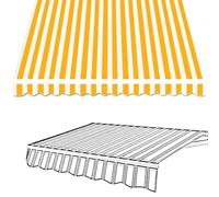 Toile de rechange imperméable pour pare-soleil rétractable - 200 x 150/300 x 200/350 x 300 cm, jaune, 7 x 4 m