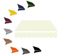 Toile de rechange imperméable rétractable pour auvent de porte de terrasse - Manuel - 2,5 x 2 m - Pour 6,5 x 15,7 x 17,8 cm, 25,4 x 20,3 cm, 33 x 20,3 cm, 4 x 3 m (beige)