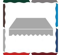 Toile de rechange manuelle pour auvent de patio - Toile résistante à l'eau pour abri de jardin, terrasse, cour - disponible en 2 m, 2,4 m, 3 m, 3,7 m, 4 m, 4,9 m, 6,1 m (gris clair, 4,6 x 3,7 m)