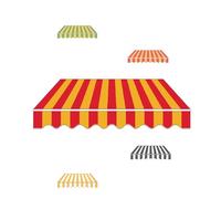 Toile de rechange manuelle rétractable pour auvent de jardin, balcon, terrasse, marché (rouge, 3,5 x 2,5 m)