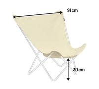 Toile de rechange LAFUMA pour Fauteuil papillon Pop Up XL Airlon - Beige Écru