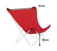 Toile de rechange LAFUMA pour Fauteuil papillon Pop Up XL Airlon - Rouge Garance