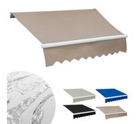 Toile de rechange pour auvent - 350/400/500 x 300 cm - Imperméable - Résistant aux UV - Résistant aux intempéries - Tissu d'extérieur (marron)