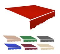 Toile de rechange pour auvent de jardin, housse de pare-soleil imperméable et rétractable, pour extérieur, 3,6 x 2,5 m, rouge