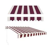 Toile de rechange pour auvent de terrasse d'extérieur en polyester imperméable pour pare-soleil de terrasse - 4 x 3 m - Protection UV durable et installation facile - Rouge