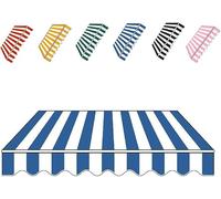 Toile de rechange pour auvent de terrasse, polyester enduit de polyuréthane, tissu pare-soleil rétractable, pour balcon, jardin et terrasse, 6,5 x 2 m, protection extérieure