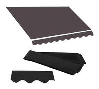 Toile de rechange pour auvent de terrasse, protection UV, imperméable, 100 % polyester, pour abri de cour et terrasse, 4 x 3 m, gris foncé