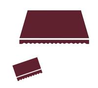 Toile de rechange pour auvent de terrasse rétractable - 2,5 x 1,5 m - Bâche d'ombrage d'extérieur pour balcon et terrasse - Bordeaux