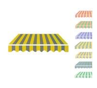 Toile de rechange pour auvent de terrasse rétractable et durable - Bâche à rayures pour parasol et balcon - 2 x 1,5 m