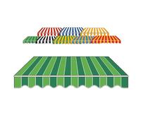 Toile de rechange pour auvent de terrasse rétractable, motif rayures - 250 x 200 cm, 300 x 200 cm, 550 x 300 cm - Rayure 6, 3 x 2 m.