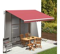 Toile de rechange pour auvent d'extérieur - 4,5 x 3 m - Imperméable - Protection UV - Bordeaux