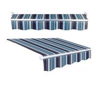Toile de rechange pour auvent d'extérieur - 4,6 x 3,7 m, tissu manuel pour tentes rétractables - Imperméable et résistant aux UV - Convient pour 4,9 x 3,7 m, 3,7 x 3 m, 3 x 2,4 m, 2,4 x 1,5 m, 0,6 x