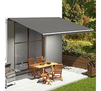 Toile de rechange pour auvent d'extérieur - 5 x 3,5 m - Anthracite - Idéal pour la protection solaire (cadre non inclus)