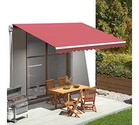 Toile de rechange pour auvent d'extérieur de 4,5 x 3,5 m - Résistant aux UV - Solution de protection solaire - Bordeaux