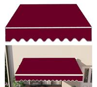 Toile de rechange pour auvent - Pare-soleil rétractable imperméable et résistant aux UV avec cantonnière avant pour cour, terrasse, balcon