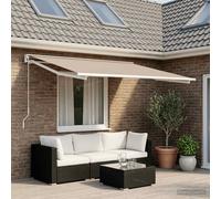 vidaXL Tissu de rechange pour auvent beige, 300 x 250 cm, polyester, moderne, rectangulaire, résistant aux intempéries, résistant aux UV, protection solaire pour terrasse, facile à nettoyer