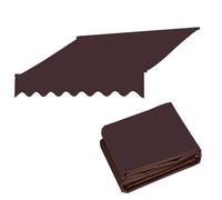 Toile de rechange pour auvent rétractable - 300 x 200 cm - En polyester imperméable - Couleur café - 400 x 200 cm