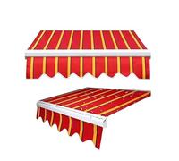 Toile de rechange pour auvent rétractable - 7 x 3 m - Pièces de 6 x 2,5 m - Cadre non inclus) - Toile d'extérieur avec cantonnière (rouge, 5 x 1,5 m)