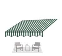 Toile de rechange pour auvent rétractable - Bâche pare-soleil pour balcon, véranda et jardin - Vert - 2,4 x 1,5 m