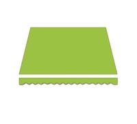 Toile de rechange pour auvent rétractable - Toile résistante aux intempéries pour patio, terrasse, balcon et cour - 3,7 x 3 m, 2,4 x 1,5 m, 2 x 1,5 m, solution d'ombrage d'extérieur - Vert gazon