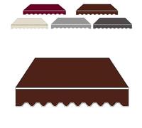 Toile de rechange pour auvents rétractables - Couleur café - 400 x 150 cm - Durable avec cantonnière - Parfaite pour l'extérieur et la terrasse